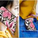 Black Leopard&Pink Lily Phone Case for iPhone 14 Black Leopard Lily Case Cover TPU Bumper Hard Back Shockproof Phone Case Girly Protective Phone Cover with Aesthetic Design