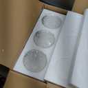 VINLUZ 6 Light Contemporary Chandelier Brushed Nickel Modern Pendant Lighting Cylinder Clear Glass Shaded Classic Ceiling Light Fixtures for Living Room Dining Room Kitchen