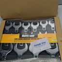 HURRICANE 1/2 Drive Crowfoot Wrench Set, 14 Piece Jumbo Crowfoot Flare Nut Wrench Tool Set, SAE Sizes from 1-1/16" to 2" with Storage Tray, With Fully Polished Chrome Finished