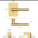 Amerdeco 10 Pack Champagne Bronze Privacy Interior Door Handles | Thumb-Turn Privacy Lock,Fits 1-3/8"-1-3/4" Doors,Adj. 2-3/8"-2-3/4" Latch,Heavy-duty Zinc,Easy DIY Setup