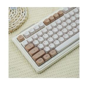 Tiramisu Theme Dye Sub PBT Keycaps, MA Profile 129 Keys Dye Sublimation PBT Custom Keycaps for Cherry Gateron MX Switches Mechanical Gaming Keyboard