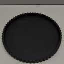 Round Bathroom Tray Silicone Kitchen Counter Decor Vanity Organizer Decorative Coffee Table Tray for Perfume, Candle, Soap Dish, 10 Inch, Black