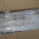 Havawish 6 Set Acrylic Candelabra Centerpieces 3 Arms with 18 LED Candles 42.5'' Floor Tall Candle Holders with Acrylic Shade Wedding Clear Table Candlesticks Stand Fit 0.8'' for Party