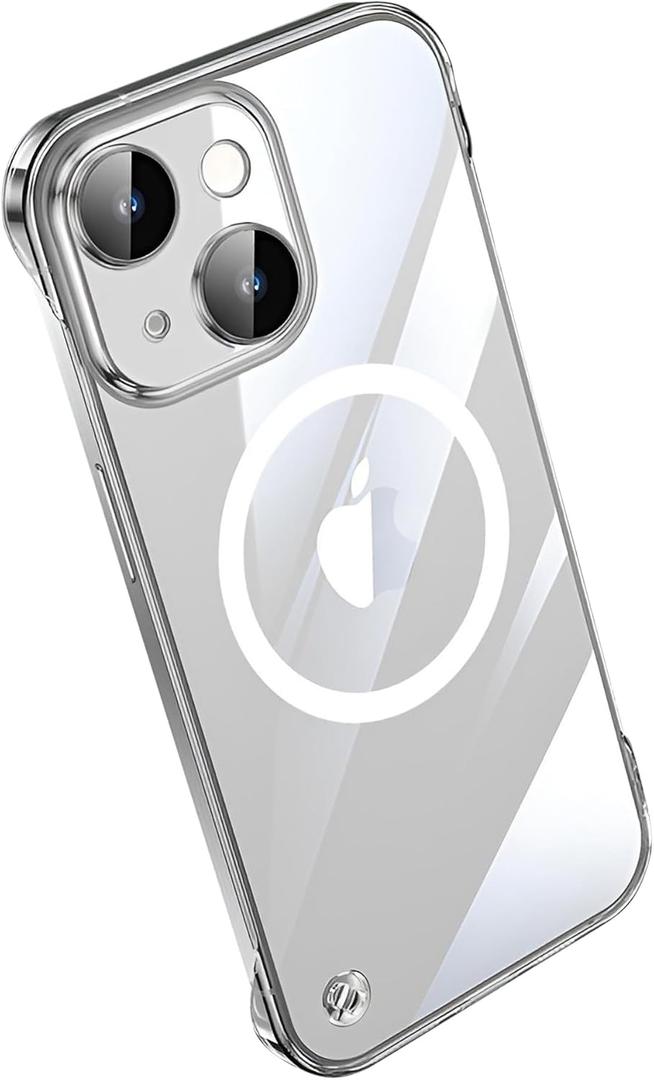 Compatible with iPhone 12 Pro Max Silicone Minimalist Case with Camera Lens Bumper, Frameless Design, Ultra Thin and Shockproof Case, Simple and Practical Impact Protection Case. Clear