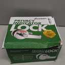 Vacant Occupied Bathroom Handle Door Lock for Restroom,Privacy Keyless Lever Lock with in-Use Vacancy Indicator,Open/Close Sign,Commerical Grade,for Public Washroom(80mm,Brushed Nickel)