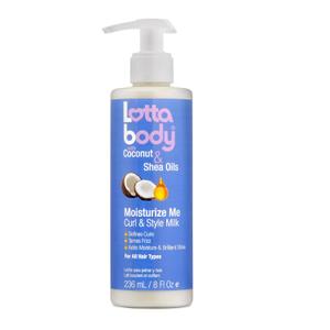 Lottabody Moisturize Me Curl and Style Milk with Coconut & Shea Oils, Lightweight Moisture-Rich Curl-Defining & Frizz-Control Styling Milk for Natural Curly, Coily & Relaxed Hair, 8 oz (8 Fl Oz (Pack of 1))