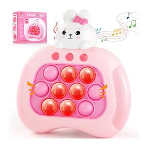 Easter Basket Essentials Stuffers, Pop Quick Push Game Easter Toy, Fast Push Game Fidget Toys for Kids, Handheld Puzzle Game Sensory Toys, Light Up Pop Game Gifts for Boys Girls (Cute Bunny)