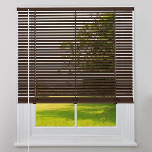 Kokorona Cordless Mini Blinds Horizontal Venetian Blinds Vinyl Window Shades Light Filtering Privacy Room Darkening Blinds for Bedroom, Kitchen, Office, 18" W X 64" H, Brown