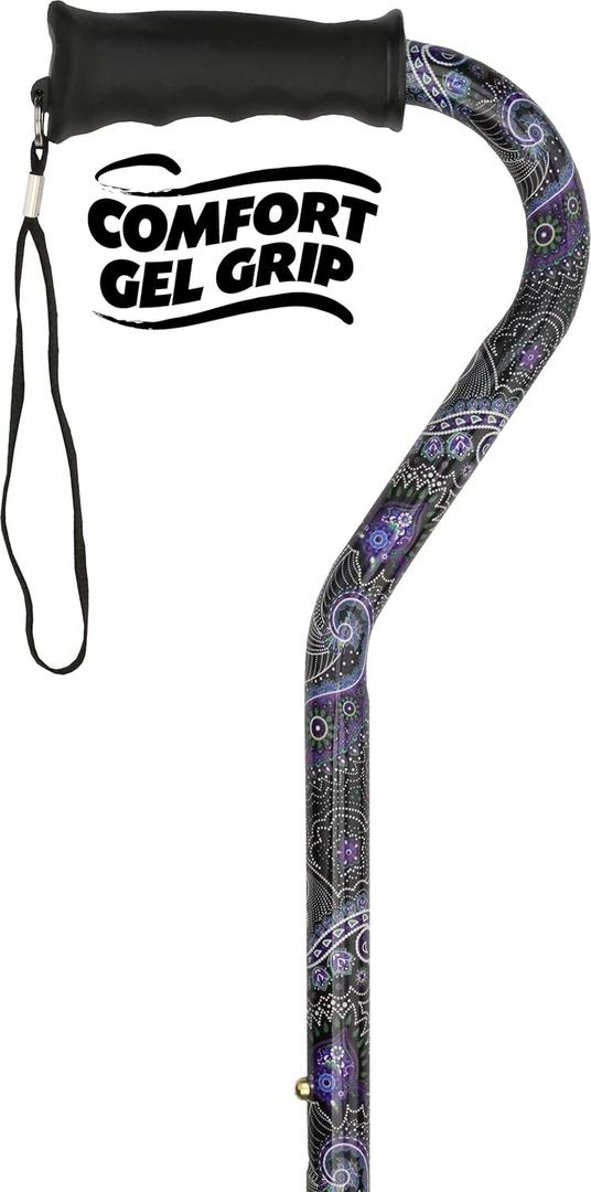 Royal RC Canes Walking Sticks for Men and Women - Stylish Designer Fashionable Walking Canes - Lightweight Aluminum Cool Adjustable Offset Walking Cane with Comfort Grip