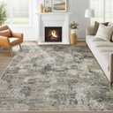 5x7 Area Rugs for Living Room: Washable Neutral Abstract Rug Soft Modern Rugs Indoor Floor Non-Slip Carpet for Bedroom Dining Room Nursery Office(Grey Brown, 5'x7')