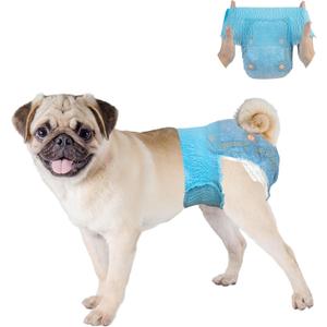 Dono Dog Diapers Female,Disposable Pull Up Stretchy Waist Wraps for Female Puppy Dogs in Heat Period Diapers, Super Absorbent 360 Leak-Proof Doggie Training Incontinence