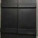 Mid America 00031435002 Standard Size Four Board Joined Vinyl Shutters, w/Installation Shutter-Lok's & Matching Screws (Per Pair), 002, 14"W x 35"H, Black