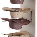 Taozun Cowboy Hat Rack - Cowboy Hat Holder DIY Hat Hangers for Wall Display, Black Hat Holder Organizer, 6 Pieces(A Beautiful Christmas Gift)