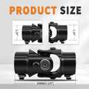 3/4"-36 Spline X 3/4" DD Black Single Steering Shaft Universal U-Joint