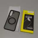 JETech Magnetic Case for Samsung Galaxy S25 Plus 5G, Compatible with MagSafe, Translucent Matte Back Shockproof Phone Cover (Black)