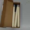 GenSwin Flameless Taper Candles with Remote, Ivory LED Taper Candles Battery Operated, Real Wax Flameless Candlesticks with 3D Wick for Home Halloween Christmas Decor(Set of 6, 0.78 x 9.84)