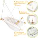 Baby Swing Outdoor Indoor for Infants to Toddlers, Portable Adjustable Baby Porch Swing with 5-Point Safety Belt, Kids Tree Hanging Chair Toys for Door Garden Backyard