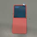 Ruky for Z Flip 7 Case with Privacy Screen Protector, Full Body Cover Anti-Scratches Shockproof Hard PC Ultra-Thin, Support Wireless Charging Protective Phone Cover for Samsung Z Flip 7, Coralred