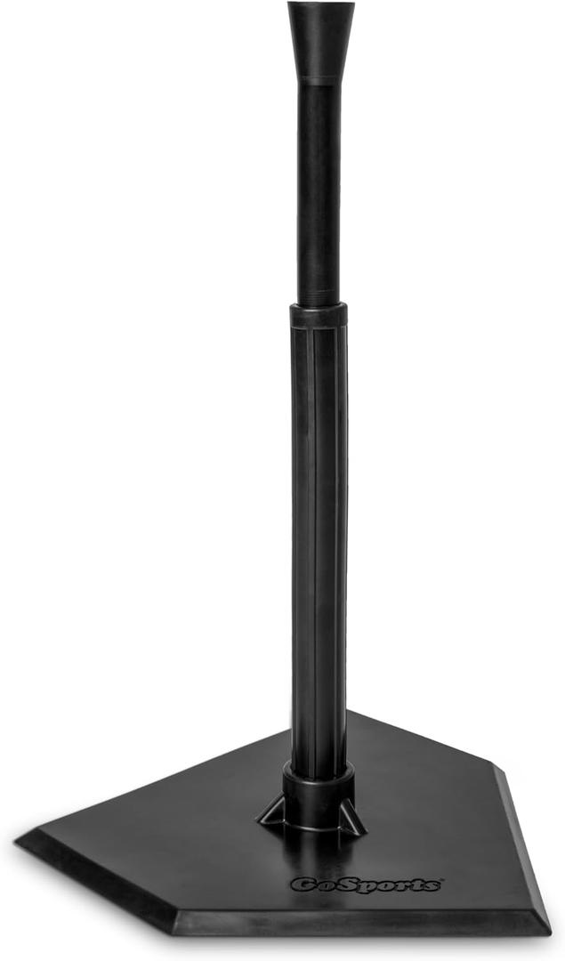 GoSports Baseball & Softball Batting Tees - Choose Jr. or Standard - Adjustable Rubber Hitting Tee