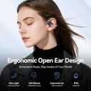 Open Ear Headphones Bluetooth Wireless Over Ear Earbuds with Ergonomic Earhook Ear Buds, Led Power Display,48h PlaytimeIpx6 Waterproof Comfortable for WorkoutCyclingRunning (Black)