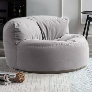 Bean Bag Chair Chenille Bean Bag Cover No Filler Washable Ultra Soft Pouf Ottoman Kids Adults Beanbag Chair Lazy Armchair Couch Floor Seating Living Room Furniture Color : Light Gray, Size : 100cm