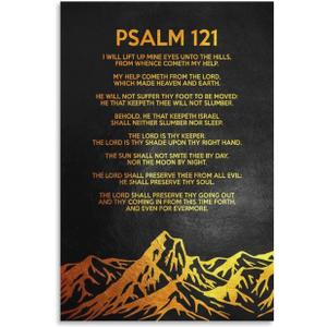 Psalm 121 Art Poster Canvas Art Poster and Wall Art Picture Print Modern Family Bedroom Decor Posters 20x30inch(50x75cm)