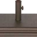 US Weight 40 Pound Umbrella Base - Weighted Umbrella base For Use With Patio Table  Heavy Duty Base- 4 Stem Accommodates 1-1.5 Pole Sizes - Bronze