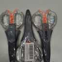 Pack Of 3 SAMSFX Fishing Heavy Duty Anti-Slip Serrated Edge Scissors Saltwater Freshwater Braid Scissors Braided Line Cutter with Plastic Belt Case Sheath Kit (Enlarge Finger Hole, Gray & Orange Handle)