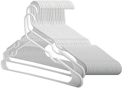 1InTheHome Standard Plastic Hangers, Everyday Tubular Clothes Hangers, Hanger (30 Pack)