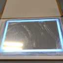 ROLOVE Vanity Mirror with Lights, 32" x 22" Large Lighted Vanity Mirror with Dimmable 3 Modes, LED Makeup Mirror, Touch Screen Control, USB Charging Port, Tabletop or Wall-Mounted (White)