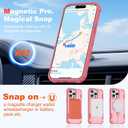 Compatible with iPhone 14 Pro Max Case 6.7'' with Magnetic Ring Stand [Military Drop Protection][Compatible with MagSafe] Shockproof 14 Pro Max Phone Case for Men Wowen,Pink