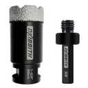 Dry Diamond Core Drill Bits 1-3/8 Inch (35mm) Tile Hole Saws for Porcelain Ceramic Tile Marble Brick Hole Saw with 5/8-11 Thread Plus 3/8 Inch Hex Shank Adapter