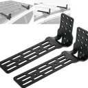 TOPOWN 2PCS Awning Mounting Brackets for Car Roof Rack, Roof Rack Awning Bracket L-Shaped, Awning Mount Brackets Fits 180 Awning / 270 Awning, Awning Mounting Bracket for Cross Bar Heavy Duty