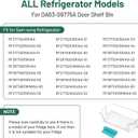 UPGRADED DA63-09775A Fridge Right Door Shelf Bin for RF28T5001SR RF28T5021SR RF27T5201SR RF27T5241SR RF28T5101SR RF28T5001SG, Compatible with Sam-sung Refrigerator Door Shelves By Fetechmate