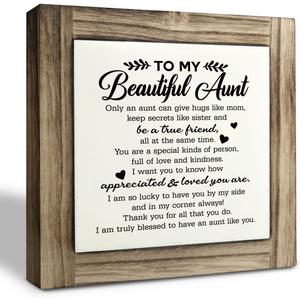 Aunt Wood Sign, Box Wood Plaques Desk Décor, Aunt Gifts, Best Gift for Aunt, Mother's Day Gift for Aunt, Aunt Birthday Gift Idea, New Aunt Gift, I Am Truly Blessed To Have An Aunt Like You