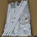 Asgolion Slim Storage Cart, 4 Tier Rolling Utility Cart on Wheels, Narrow Shelving Unit Cart for Small Spaces in Kitchen, Dining Room, Bathroom, Laundry Room, White