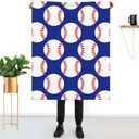 Baseball Navy Blue Cute Ball Throw Blanket Soft Bed Bedding Warm Cozy Plush Flannel Fleece Blankets Gifts for Kids Boys Teens, Sofa Couch Bedroom Home Decor, 50"x40"
