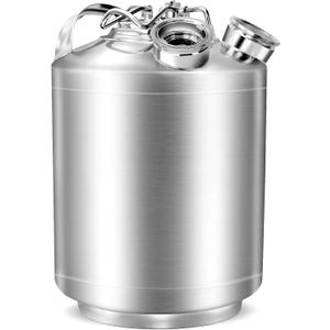 2.5 Gallon Stainless Steel Beer Kegerator Cleaning Kit with 2 D Couplers