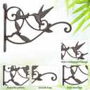 Mkono Hanging Plant Bracket Hook Iron Decorative Plant Hanger for Flower Basket Bird Feeder Wind Chime Lanterns, 1 Pack