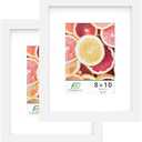 FrameWorks 1 Pack, 8x10 Matted to 5x7 Picture Frame, White – Classic Wooden Photo Frame with Tempered Glass, Modern Matte Finish for Prints, Posters, Certificates & Wall Decor – Gallery-Ready