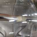 JONATHAN Y 25" Clear Glass and Chrome LED Table Lamp, Modern Coastal Bedside Lamp with White Linen Drum Shade for Living Room, Farmhouse Decor, LED Bulb Included JYL1018A