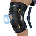 Hinged Knee Brace, Slip on Knee Braces for Knee Pain with Metal Side Stabilizers and GEL Patella, Knee Support for Relieve ACL, MCL, Meniscus Tear, Arthritis, Tendon Pain, Knee Brace for Men & Women (Medium, Black New)