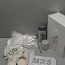 9 Pcs Rhinestone Bridal Shower Gift Set Include Box 20 oz Tumbler Slippers Bride Robe Makeup Bag Scented Candle Blindfold 2 Artificial Rose for Bachelorette Wedding Party Gift