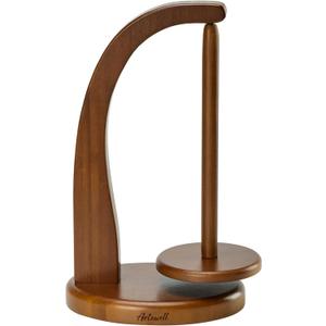 Yarn Holder for Knitting and Crocheting,Crochet Gift for Knitting Lovers,Wooden Yarn Spinner for Crochet by Artowell (Walnut Color)