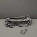 Yarn Storage Organizer with 4 Large Pockets, Clear Yarn Organizer and Storage with Zippers for Crochet Lovers, Hanging Yarn Storage with Over-Door Hooks for Knitting Needles Crochet Hooks (Grey)