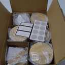 CONNOO 24oz Matte White Glass Candle Jars 6 Pack, Multi-Wick Wide Mouth Empty Bulk Candle Containers for Making Candles with Airtight Bamboo Lids, Sticky Warning Labels, Wick kit- Dishwasher Safe