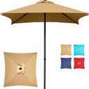 4.9ft Mini Square Patio Umbrella - UV 50+ Waterproof & Easy Setup | Outdoor Table Umbrella for Deck, Balcony, Garden, Lawn, Backyard, Market