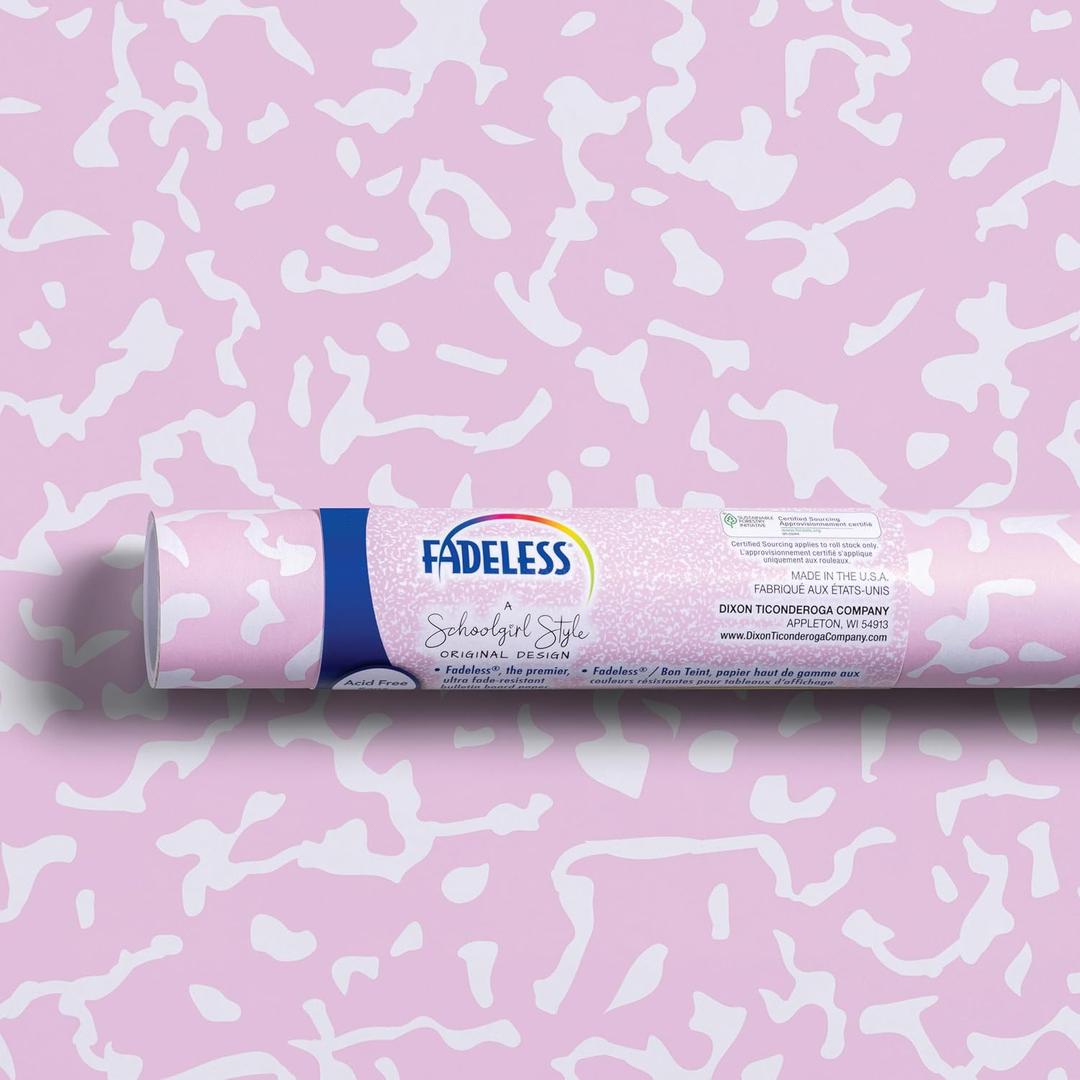 Fadeless Schoolgirl Style Bulletin Board Paper, Junior Year, 47.25" x 25', 1 Roll