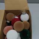 24 Pcs Velvet Christmas Ornaments 2.36 Inch Neutral Shatterproof Plastic Velvet Balls Flocked Ornaments for Christmas Tree Hanging Decorations Multicolored, 24