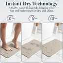 Stone Bath Mat 24 x 15 in, 5-Piece, Stone Bath Mat for Bathroom Natural Diatomaceous Earth Bath Mat, Stone Shower mat for Kitchen/Bathroom, Bath Stone mat (Light Grey-Sculpted), Regular